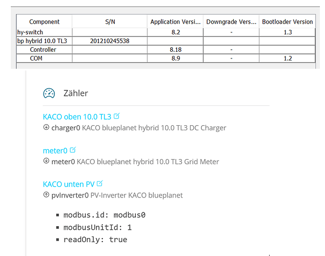 Screenshot hy-sys Update und fems Anlagenprofil